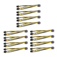 15 pack pci e 8pin to 2x 8 pin 62 power splitter cable for pcie pci express image card y splitter extension cable