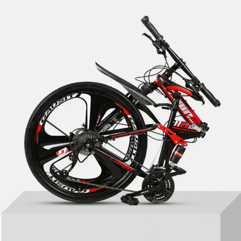 

Folding Mountain Bikes Adult Women Men Commuting Bicycle Integrated Wheel for Relaxed Riding Commuting School Touring
