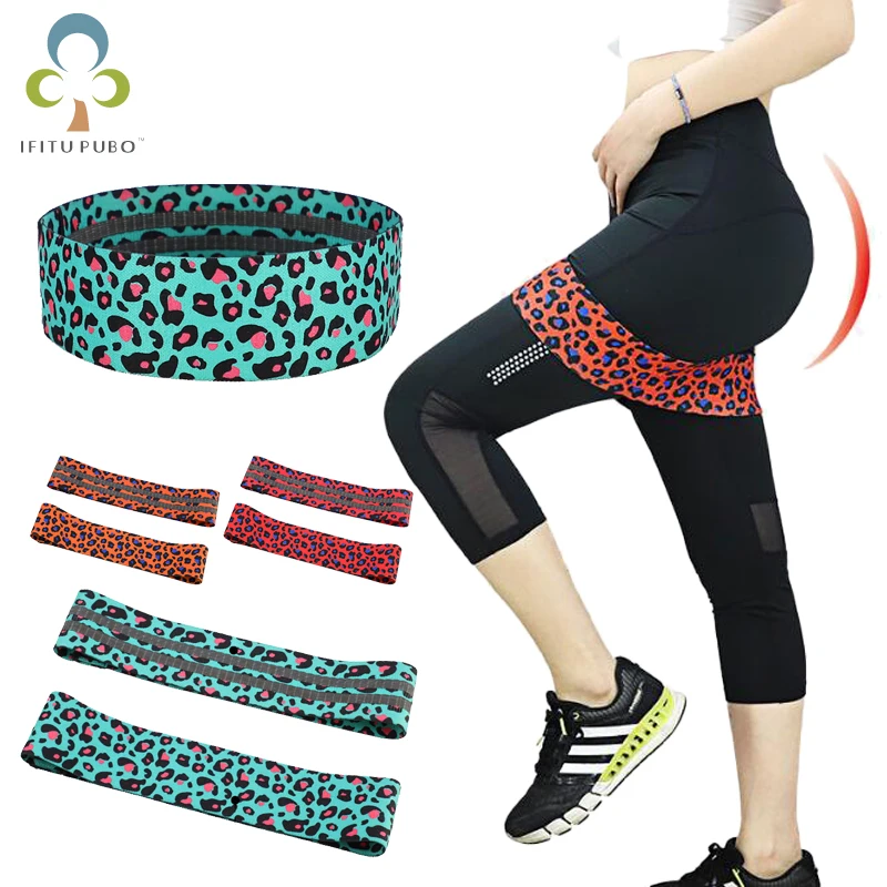 Лента трофей леопардовая унисекс эластичная лента для упражнений на бедра