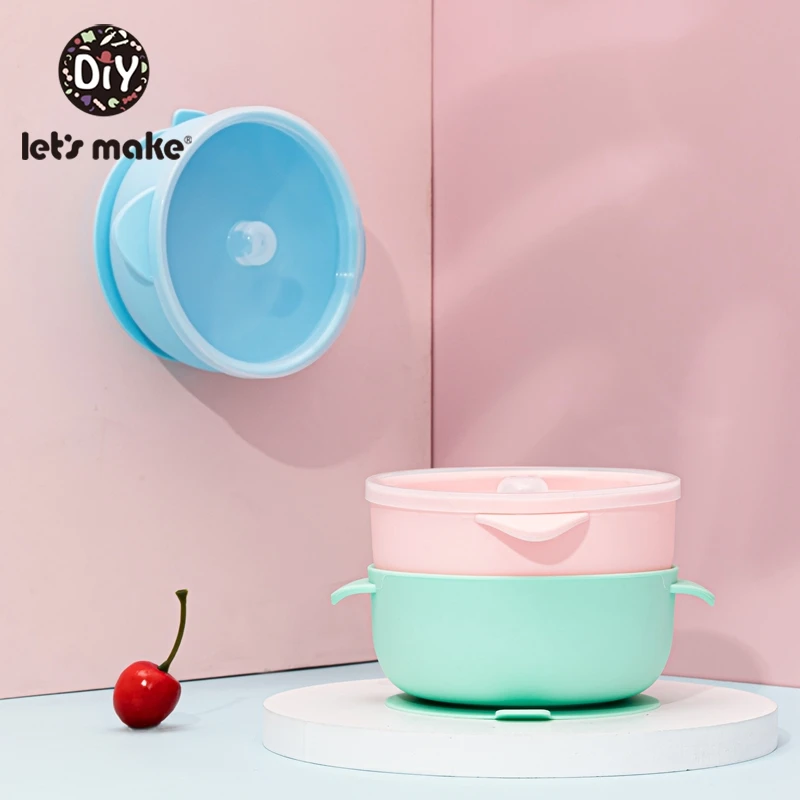 

1 шт., силиконовая миска для кормления ребенка с двойными ушками