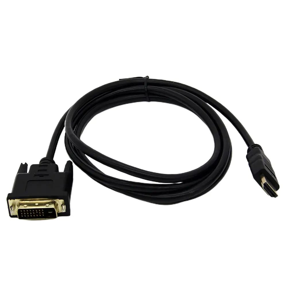 

HDMI-compatible to DVI Cable Male 24+1 DVI-D Male Adapter Gold Plated 1080P for HDTV DVD Projector PlayStation 4 PS4/3 TV BOX