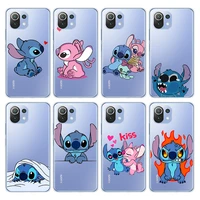super cute stitch for xiaomi mi 12 12x 11 11t 11i 10t 10 pro lite ultra 5g 9t 9se a3 transparent soft tpu phone case
