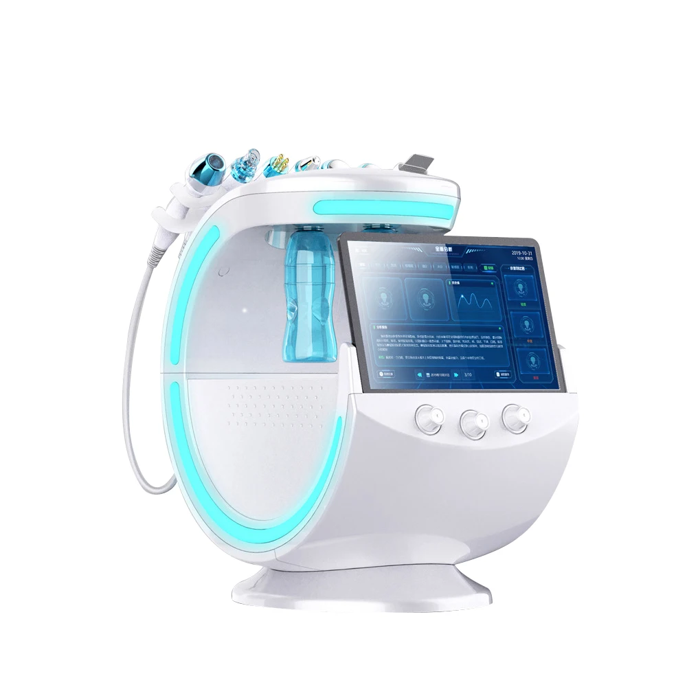 

Blue Ice Hydra Facial Lift Machine Skin Analyze Treatment Aqua Peel 7 in 1 Blackhead Removal Equipment