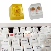1pc gaming keycaps durable transparent resin keycap cherry profile r4 design key cap for mechanical keyboard duck eyes
