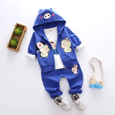 baby boy clothes sets spring autumn infnat clothing cotton cartoon hoodies+t-shirts+pants 3pcs suits toddler tracksuits | Детская одежда