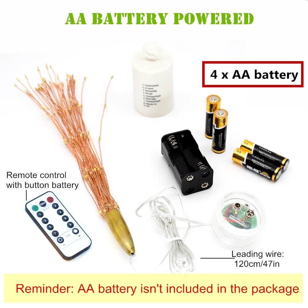 DIY солнечный фейерверк гирлянды светодиодные фонари для Сада Декоративный букет