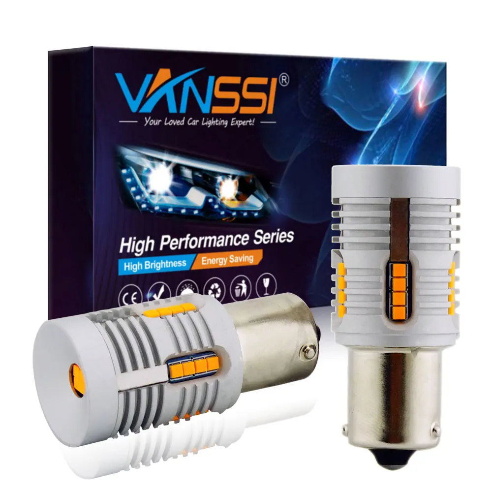 VANSSI Canbus безошибочный BAU15S PY21W светодиодный без гипервспышки Желтый Янтарный 2020 SMD