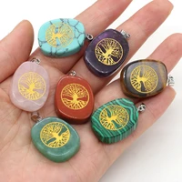 natural stones pendants carved chakra reiki amulet stone exquisite charms for jewelry making diy bracelet necklace accessories