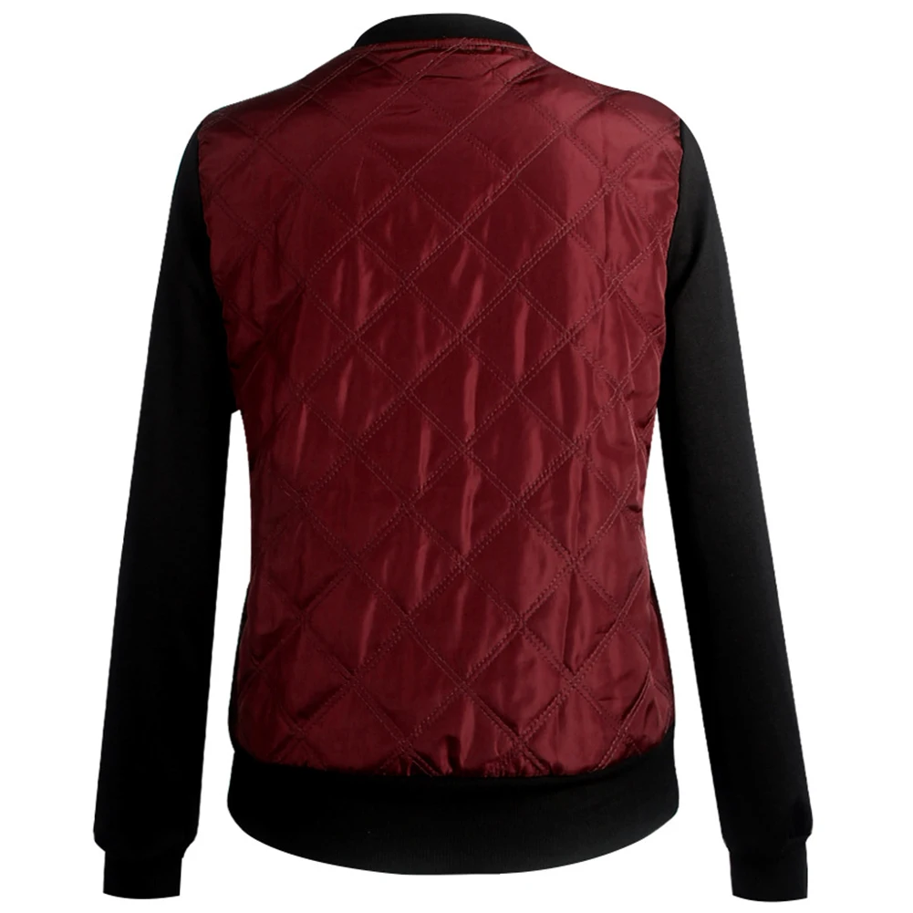 Куртка-бомбер женская с длинным рукавом на молнии повседневная для зимы |