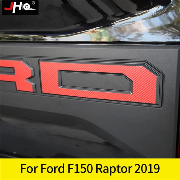 For 2019 Raptor JHO Pickup Accessories Tail Hood Engine Grille Red Letters Sticker Graphics Vinyl Decal for Ford F-150 Raptor - Название цвета: For 2019 Raptor
