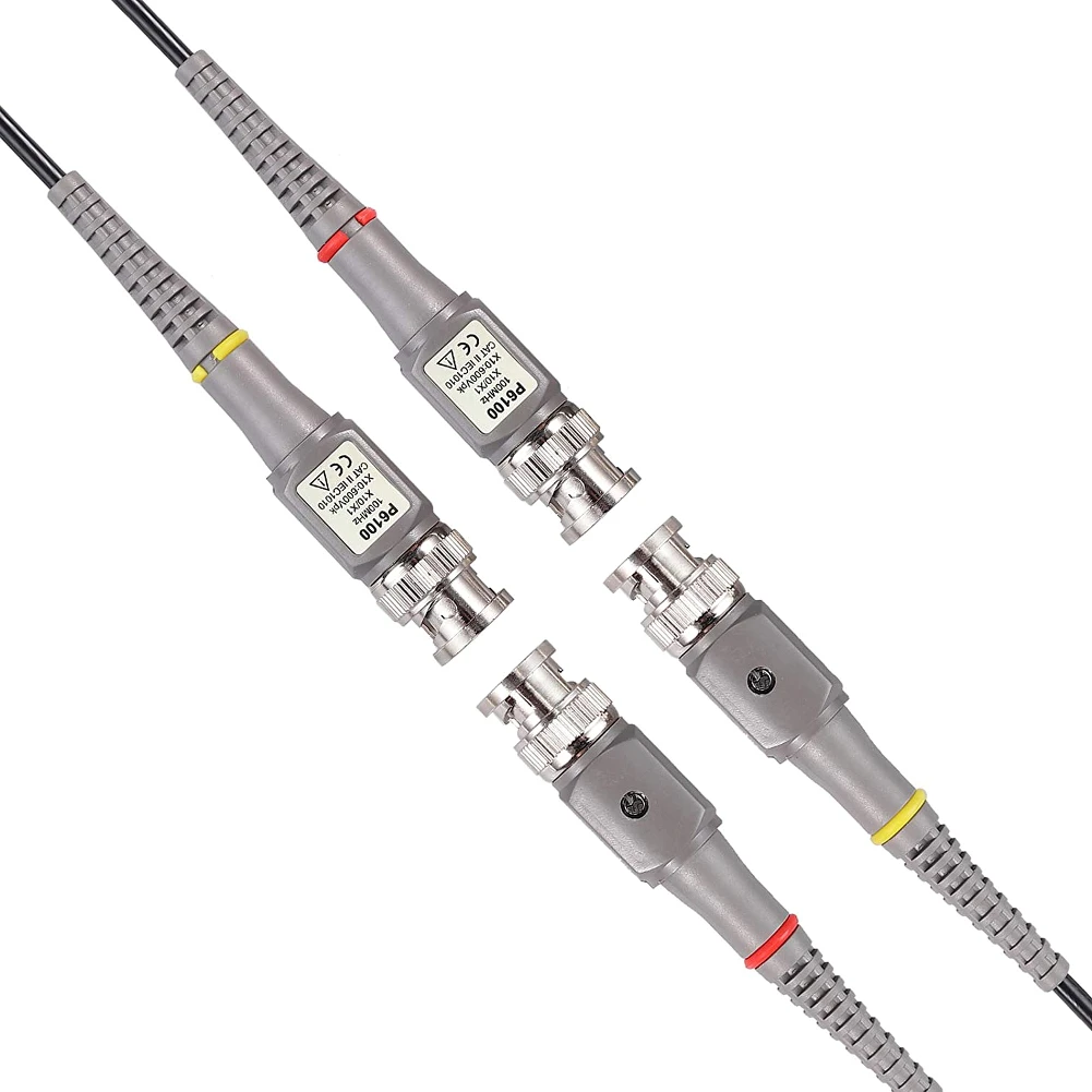 

2pcs High Quality P6100 Oscilloscope Probe Kit 100MHz Precision Scope Analyzer Alligator Clips Probes Test Leads Clip Probe