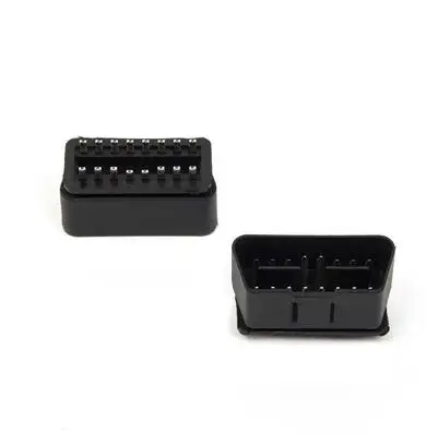 OBD2 16pin штекер соединитель 90 градусов розетка игла заглушка OBDii Автомобильный диагностический интерфейс - Название цвета: 12V