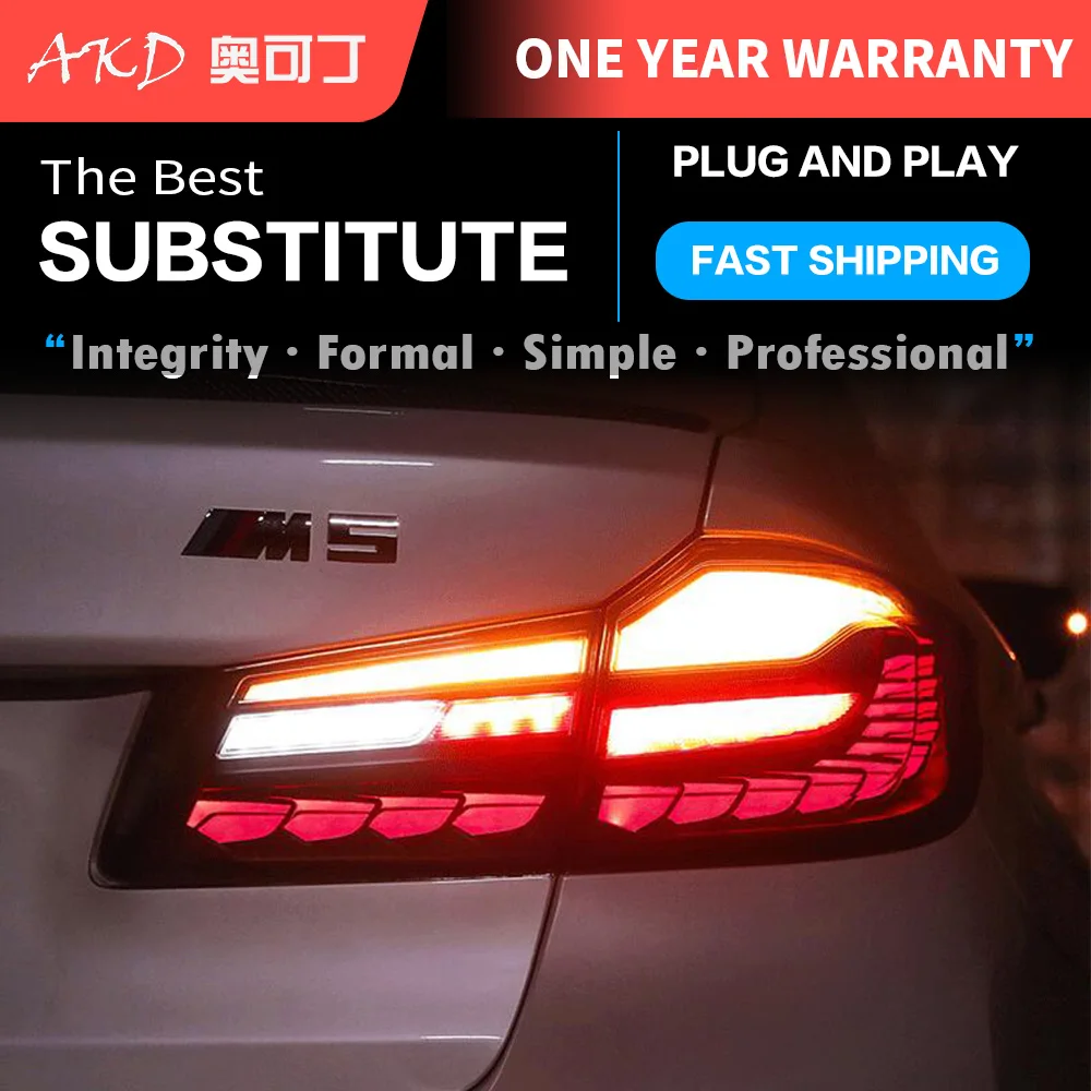 

Car Goods Tail Light For BMW 5 series G30 G38 520i 530i 525i 528i M5 GTS Type OLED Taillights Rear Lamp Signal Parking Lights