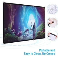 high brightness portable projector screen 60 72 84 100 120 150 inch 169 projection screen for home theater outdoor folding soft