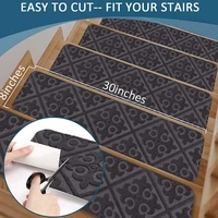 1pcs anti slip stair tread carpet self adhesive floor mat printied step staircase protection pads home decor machine washable