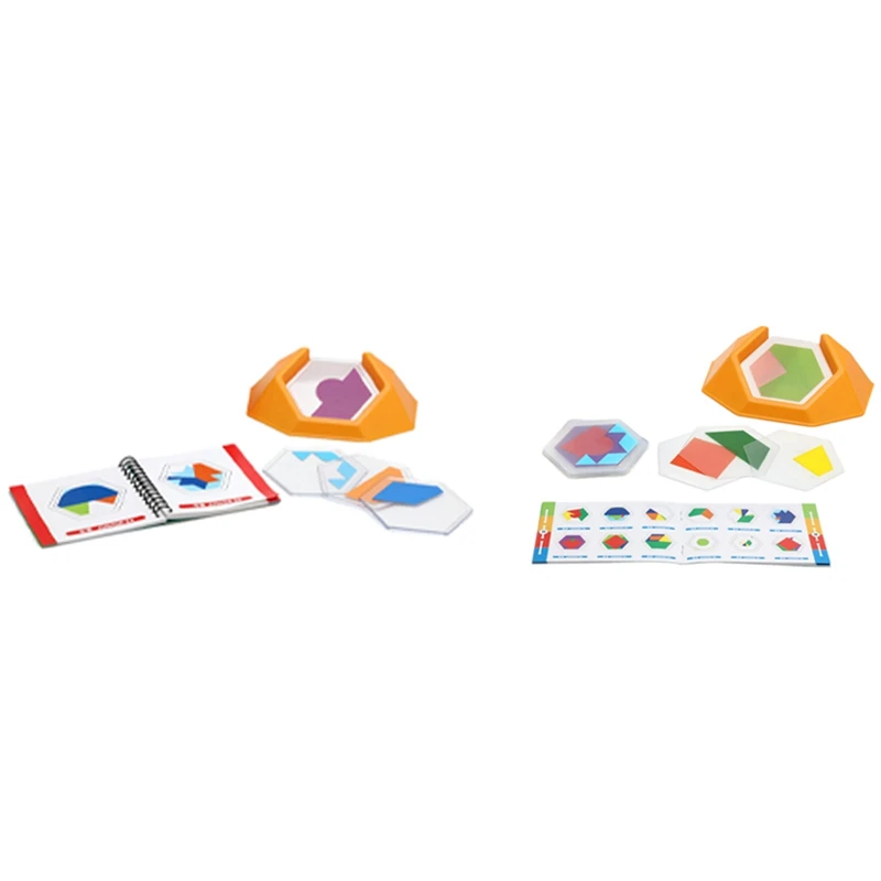 

2set Preschool Color Code Games Logic Jigsaws for Kids Figure Cognition Spatial Thinking Educational Toy(A&B)