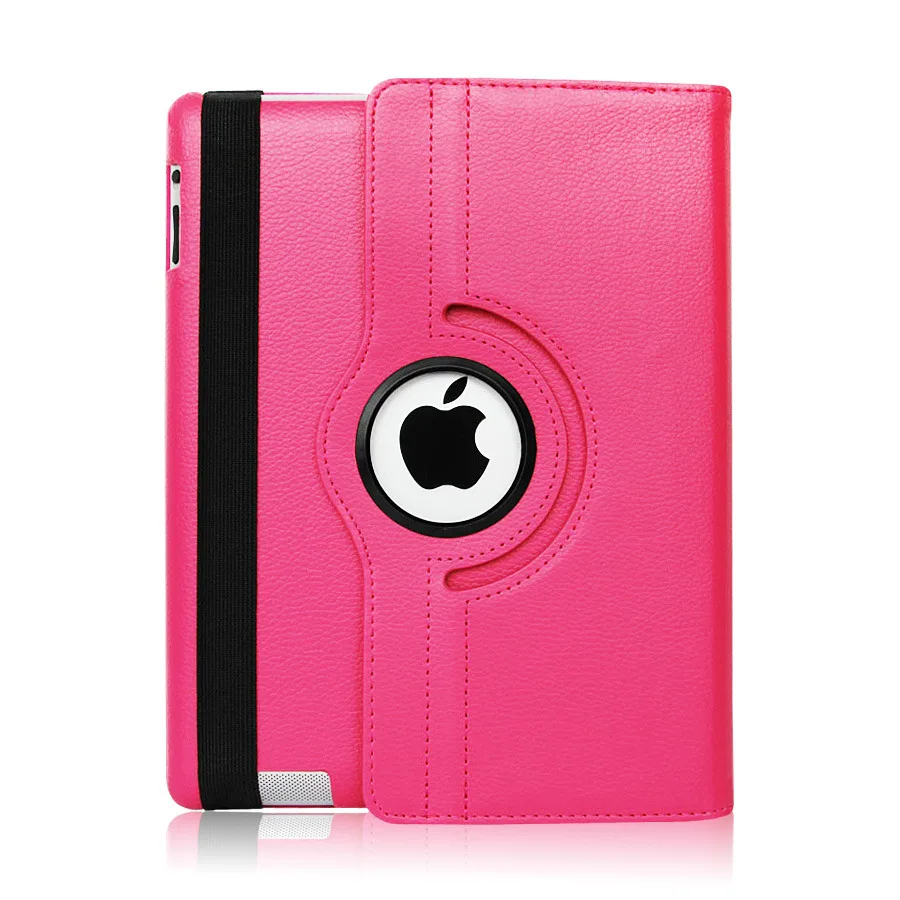 rose red Для IPad Air 2 Чехол для IPad 9,7 Air 1 чехол Крышка iPhone 5 SE 6 5th 6th поколения чехол 360 градусов вращающийся кожаный смарт-чехол - Цвет: rose red