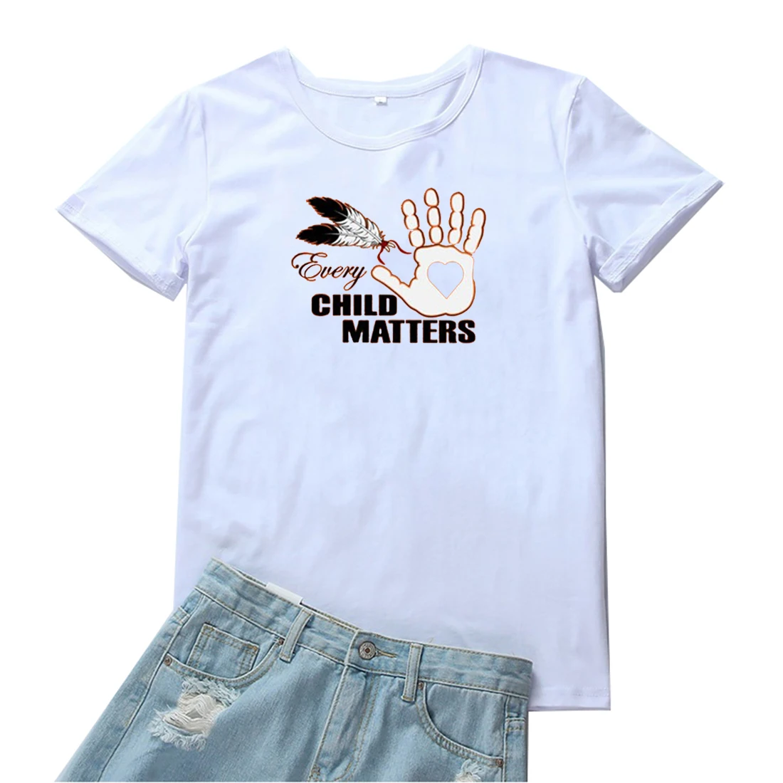 

Every Child Matters Graphic Tees Women Personality Print Women Tshirt Casual Aesthetic Camiseta Mujer Harajuku Women T-shirts