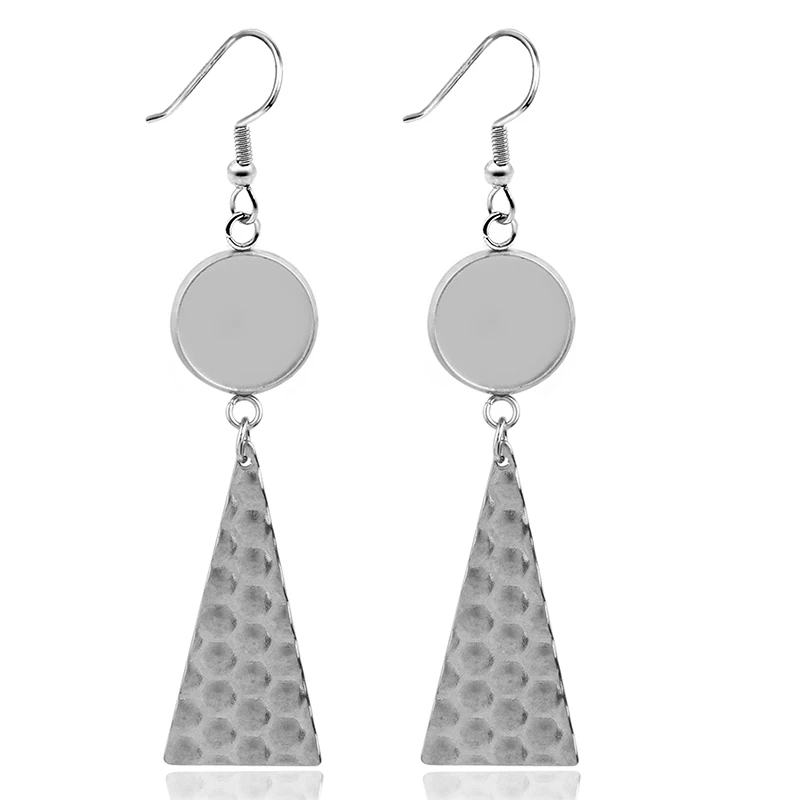 Основа для сережек подвесок из нержавеющей стали комплект 6 заготовок сделай сам