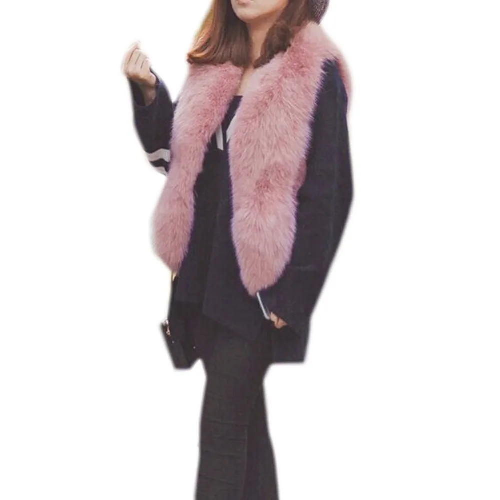 

Winter Faux Fur Vest Women Jacket Coat Thick Warm Faux Fur Vest Outerwear Womens Coat Female Plus Size 3XL