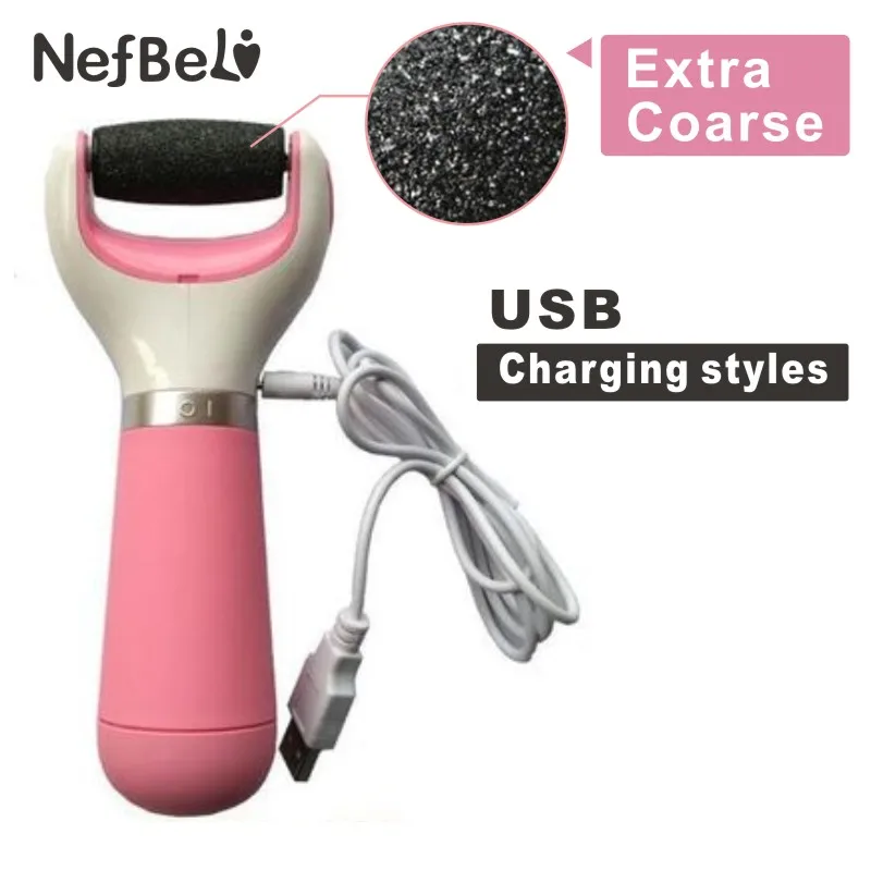Charging style(Pink) Электрический пилочка для ухода за ногами, средство для удаления омертвевшей кожи, питание от аккумулятора, usb-отшелушивающий инструмент для удаления пятки мозолей, устройство для педикюра - Цвет: Charging style(Pink)