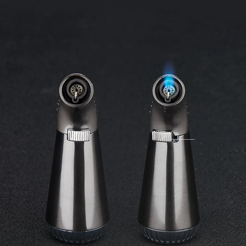 Креативная ветрозащитная зажигалка металлическая трубка для сигар надувная
