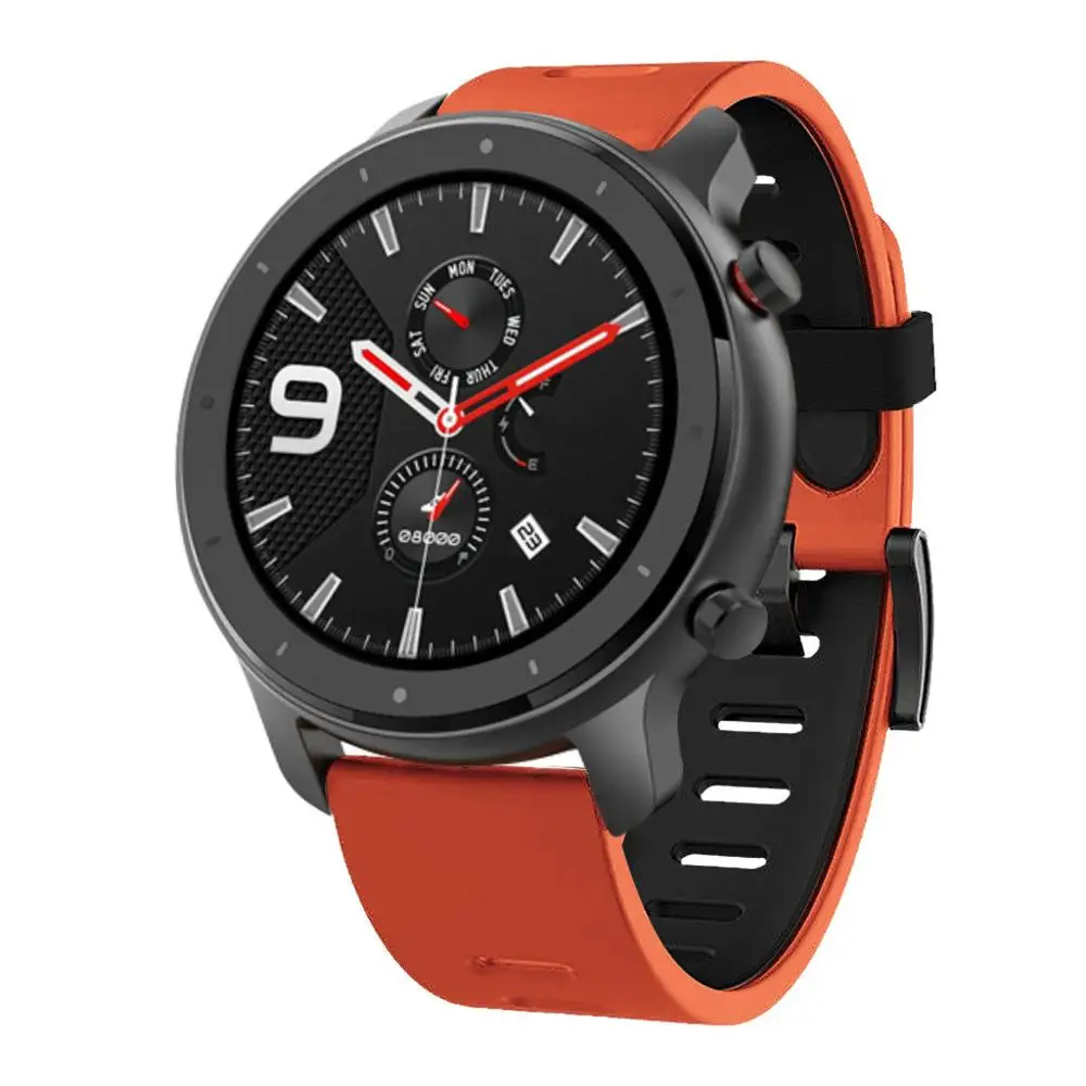 Sport watch strap for Huami Amazfit GTR 47mm Global Version Smart silicon bracelet 22mm wristband 47 | Наручные часы