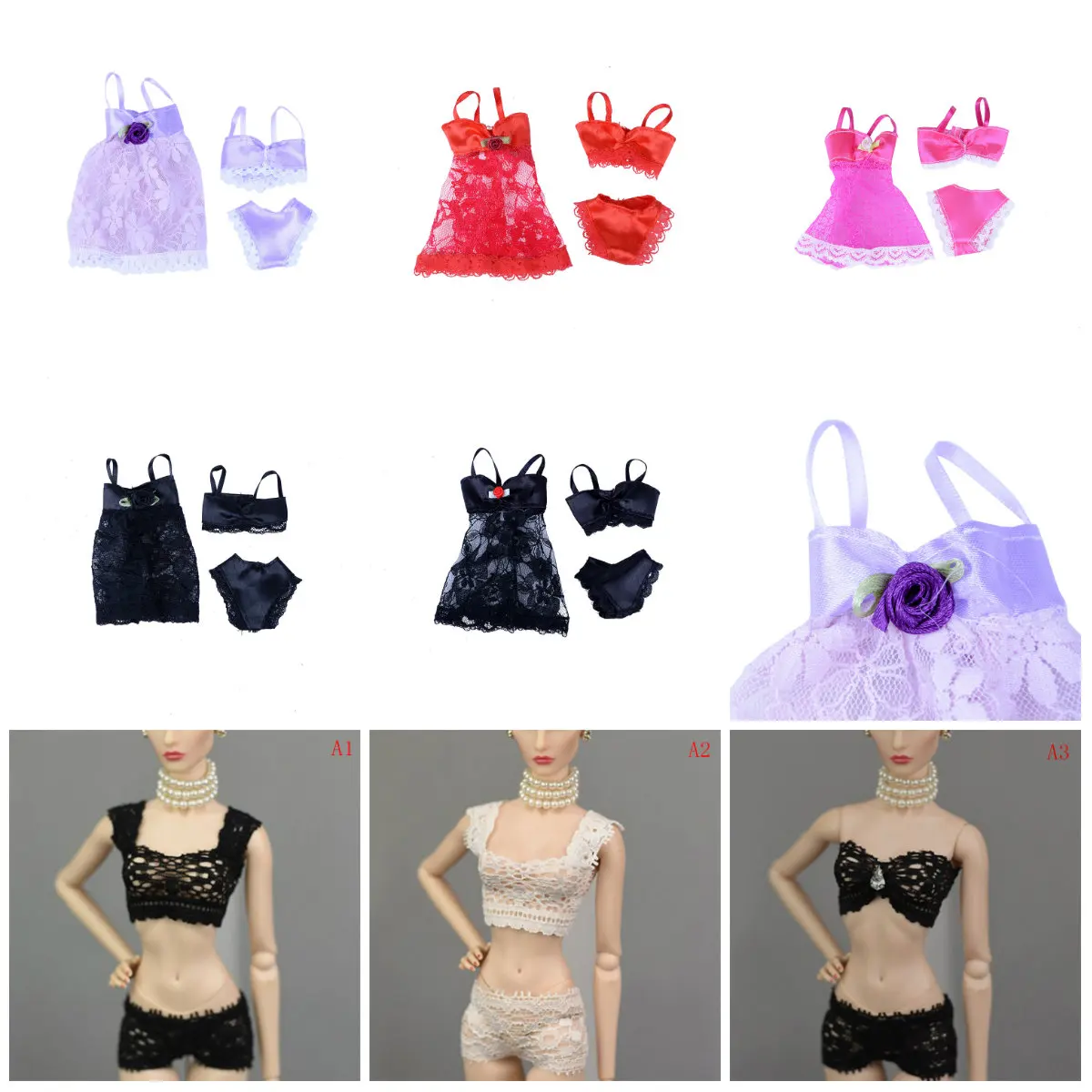 3 шт./компл. сексуальное женское белье пижама кружевные костюмы + бюстгальтер