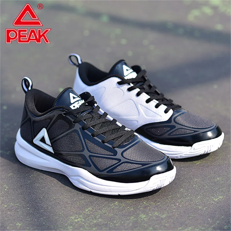 Пиковая Мужская Баскетбольная обувь легкая дышащая черная сетка баскетбольные