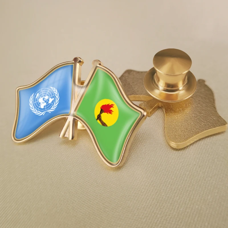 Заир и ООН перекрестные двойные искусственные броши