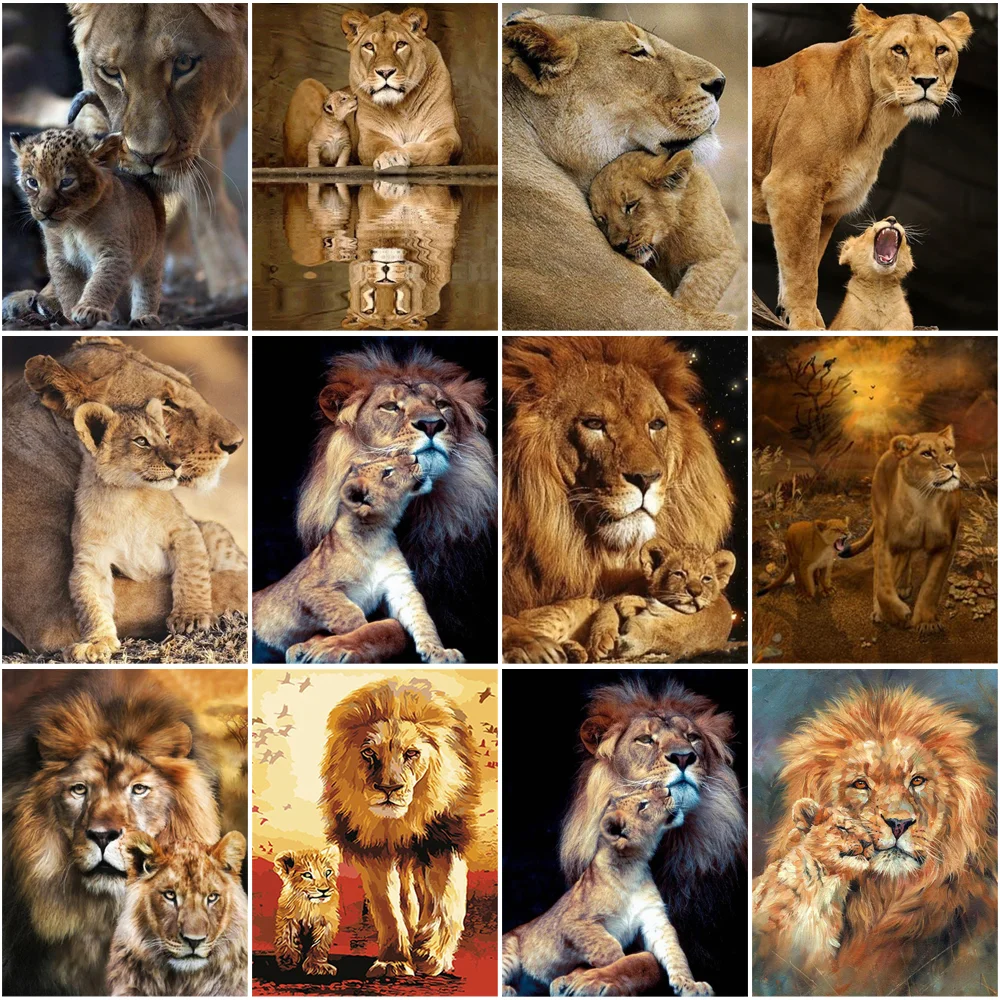 

Diy Animal Diamond Painting Lion Home Decor Personalized Gift Paintings Puzzles Embroidery Kit Mosaic Needle Arts Craft Crafts