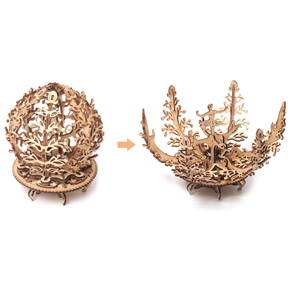 3D креативный деревянный пазл сделай сам игрушка танцующая девушка модель цветка