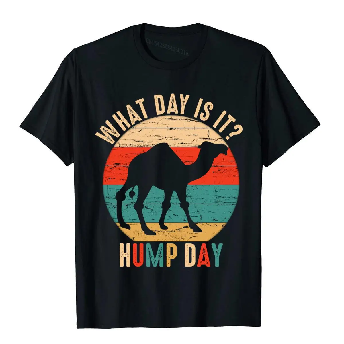 

What Day Is It Camel Tee Retro Funny Hump Day T-Shirt Top T-Shirts For Men Simple Style Tops Shirt Wholesale Cotton