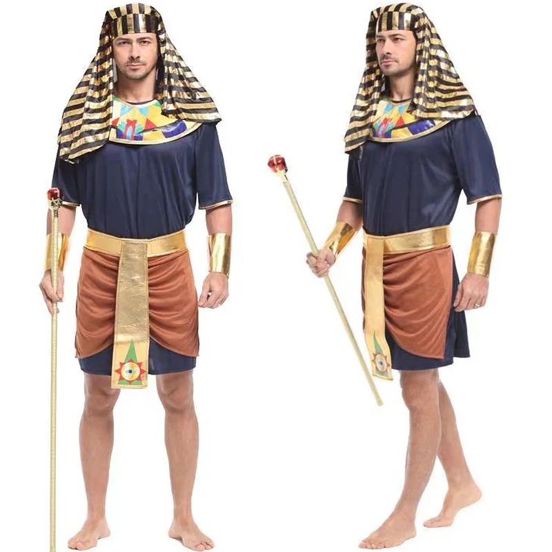 

Halloween Carnival Party Ancient Egypt Cleopatra Cosplay Egyptian Pharaoh Costumes For Men Women Princess Christmas Gift Dress