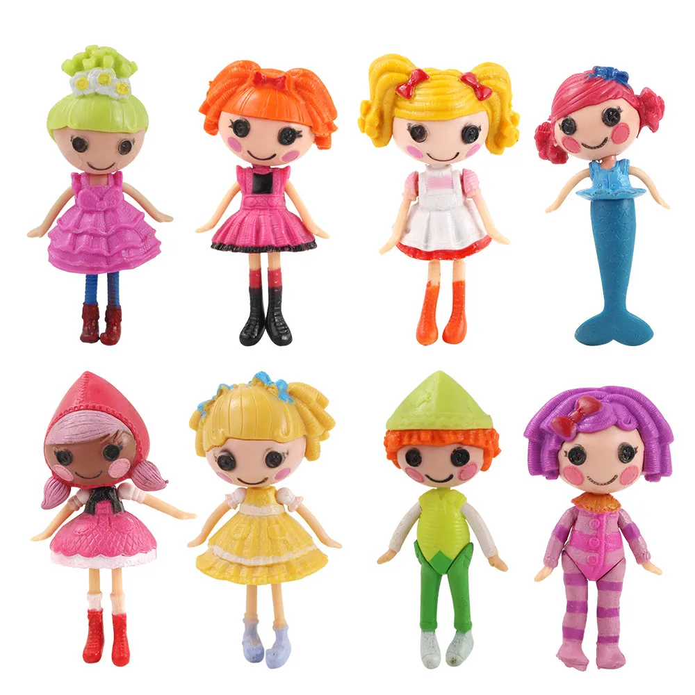 8 шт./компл. см Mini Lalaloopsy фигурки из ПВХ куклы Eyes игрушки для девочек Классические в