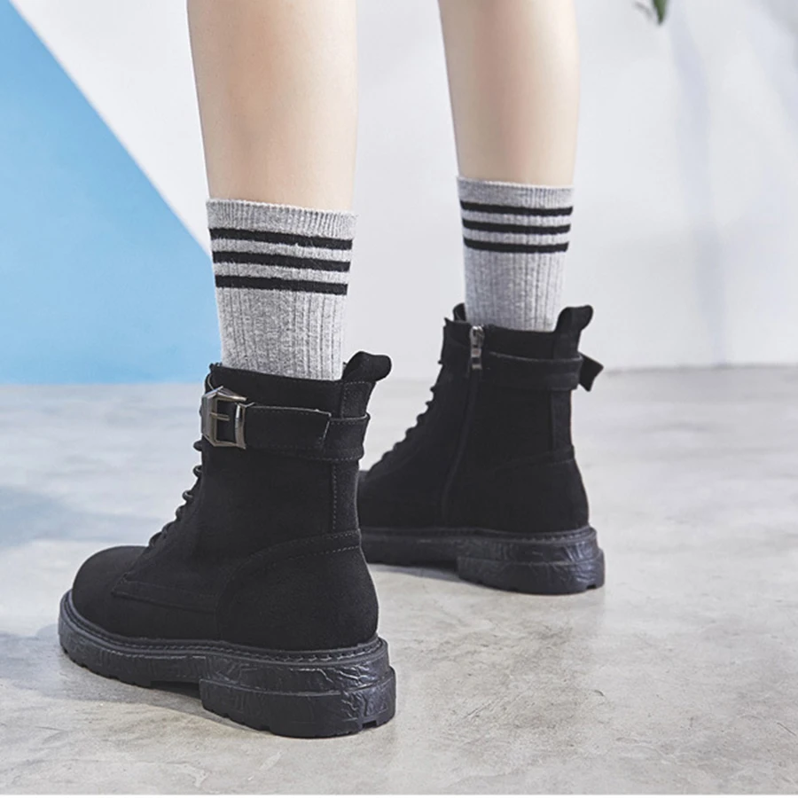 LCIZRONG новые зимние женские ботильоны на молнии Модные Повседневные высокие