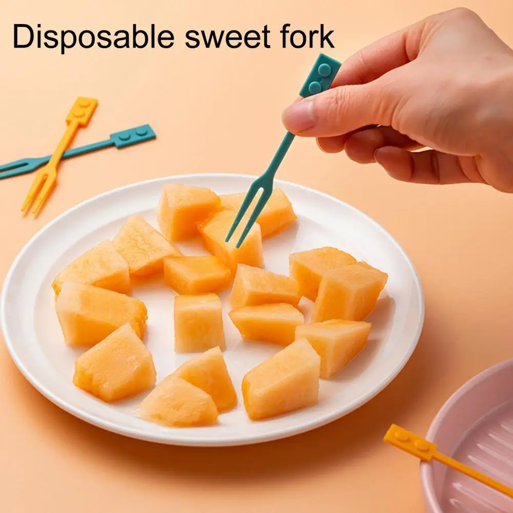 

Plastic 36Pcs/Set Useful Dessert Fruit Salad Fork No Odor Salad Fork Lovely Pattern for Kids