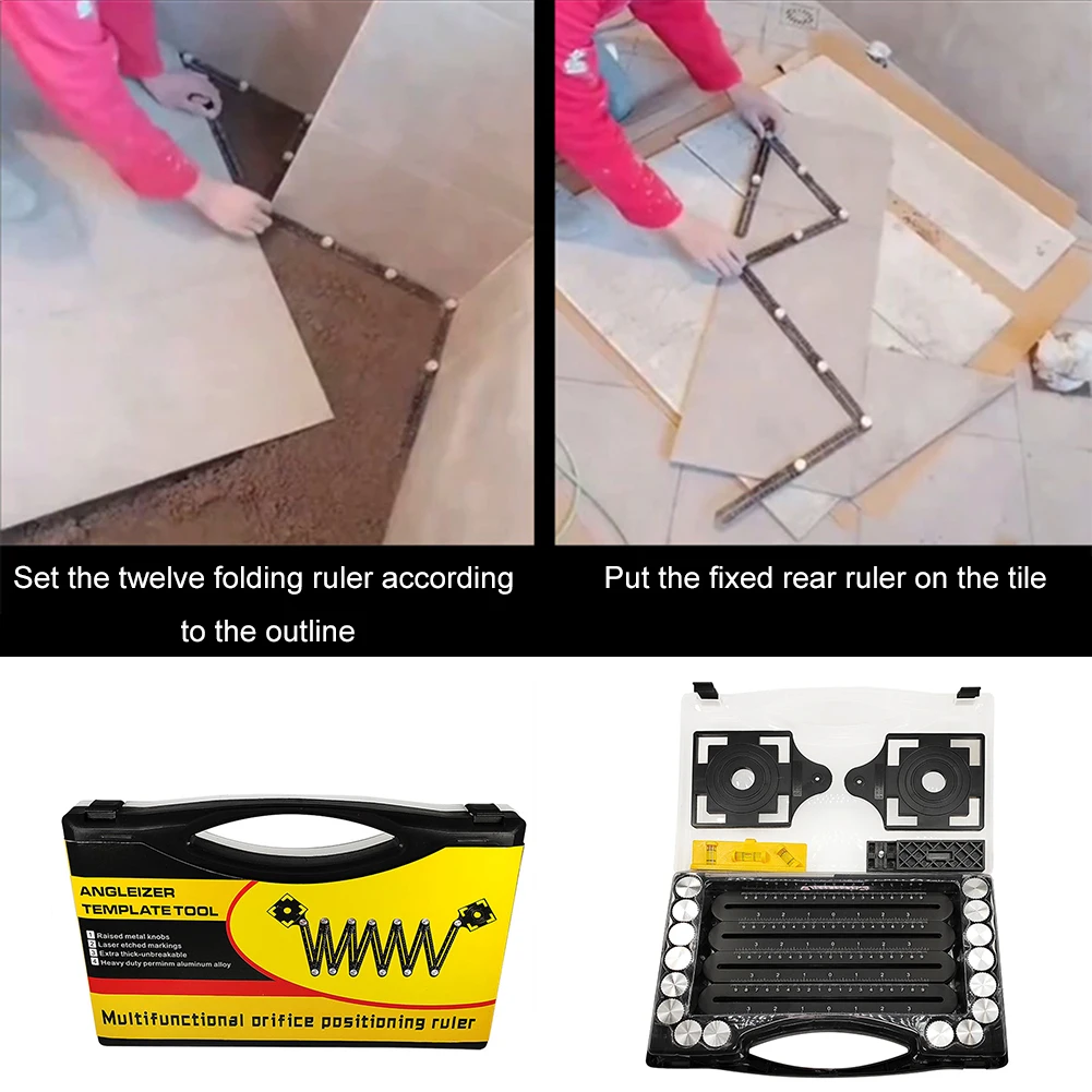 

6/12 Heerser Finder Glijbaan Vouwen Heerser Gradenboog Hoekige