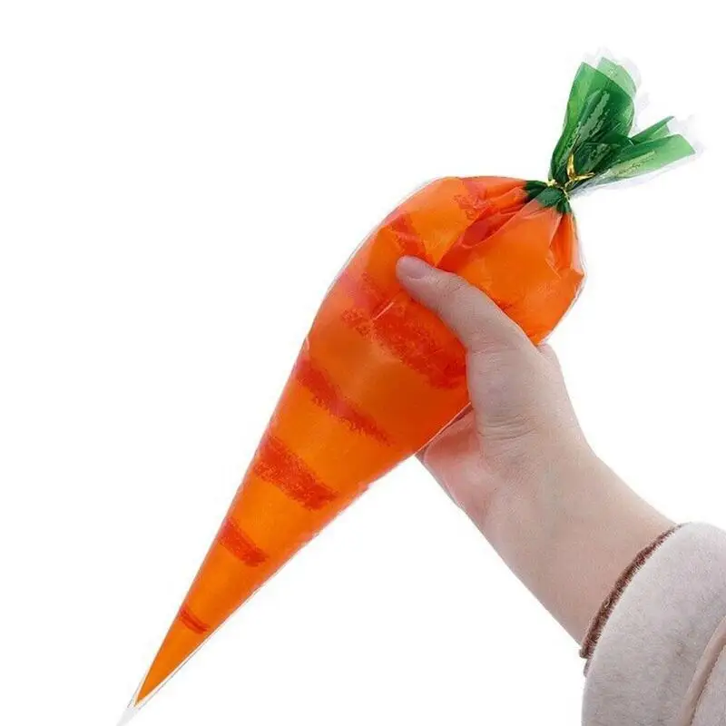 

20/50/100 piece candy cream bag easter carrot cone candy food bag packaging decoration gift cute bag party gift packaging b K7S1