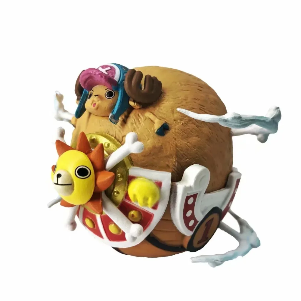 

6cm One Piece THOUSAND SUNNY Tony Tony Chopper Action figure toys doll collection Christmas gift with box