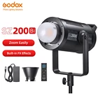 Двухцветная светодиодная лампа Godox SZ200Bi 200 Вт 2800-6500K для фото-и видеосъемки на Tiktok Youtube