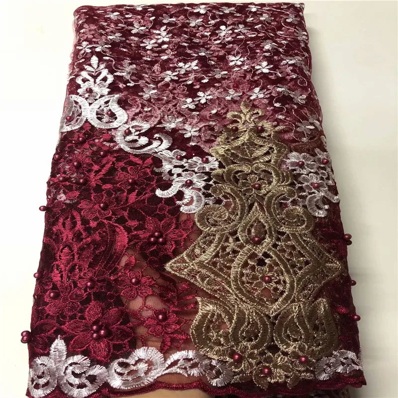 2020 белые золотые последние французские нигерийские шнурки ткани высокого