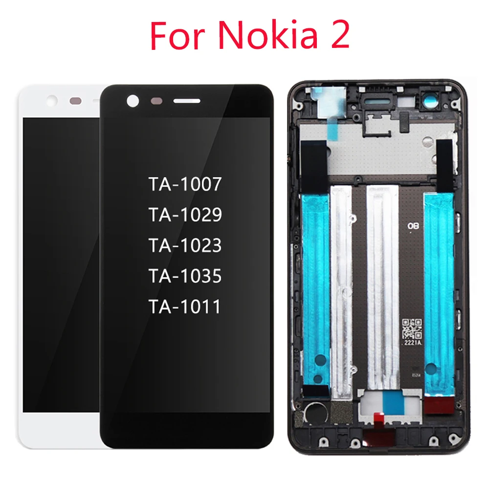 100% тест 5 0 &quotLCD для Nokia 2 LCD дисплей сенсорный экран дигитайзер сборка ЖК Замена N2 TA