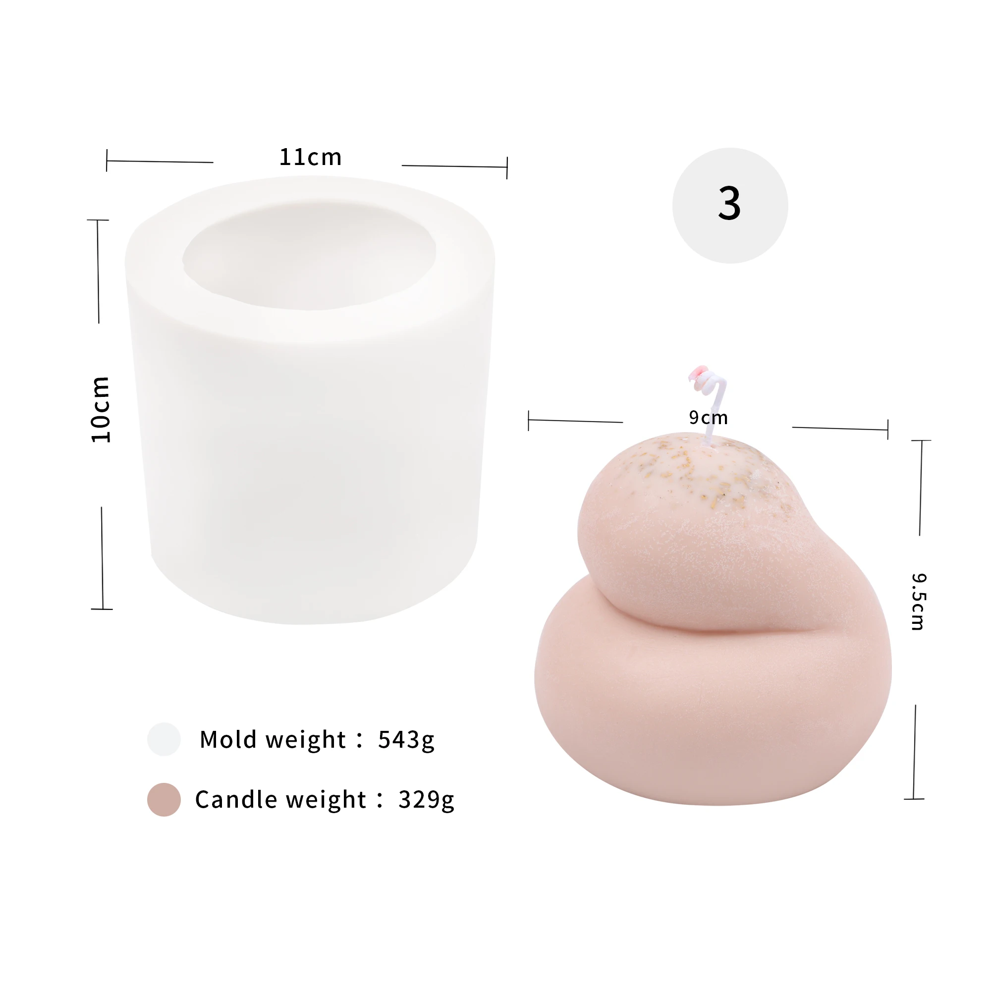 Инструменты для изготовления мыла с 5 бедрами многоразовые Пухлые Красивые