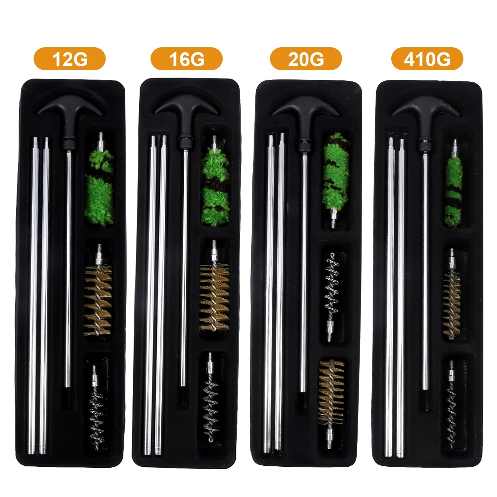 

6Pcs/Set Tactical 12 GA 16 GA 20 GA 410 GA Gauge Hunting Gun Cleaning Set Rod Brush Rifle Pistol Tube Barrel Cleaning Kit Tool