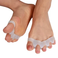 4 holes silicone pedicure foot care pedicure tool for legs finger toe separator divider thumb bunion hallux valgus protector new
