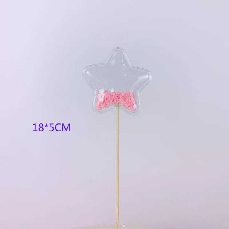3 Bling Fairy PVC Cake Topper Unicorn Love Crown Cloud Shiny Flamingo Cupcake Topper for Wedding Birthday Party Cake Decorations - Цвет: 3
