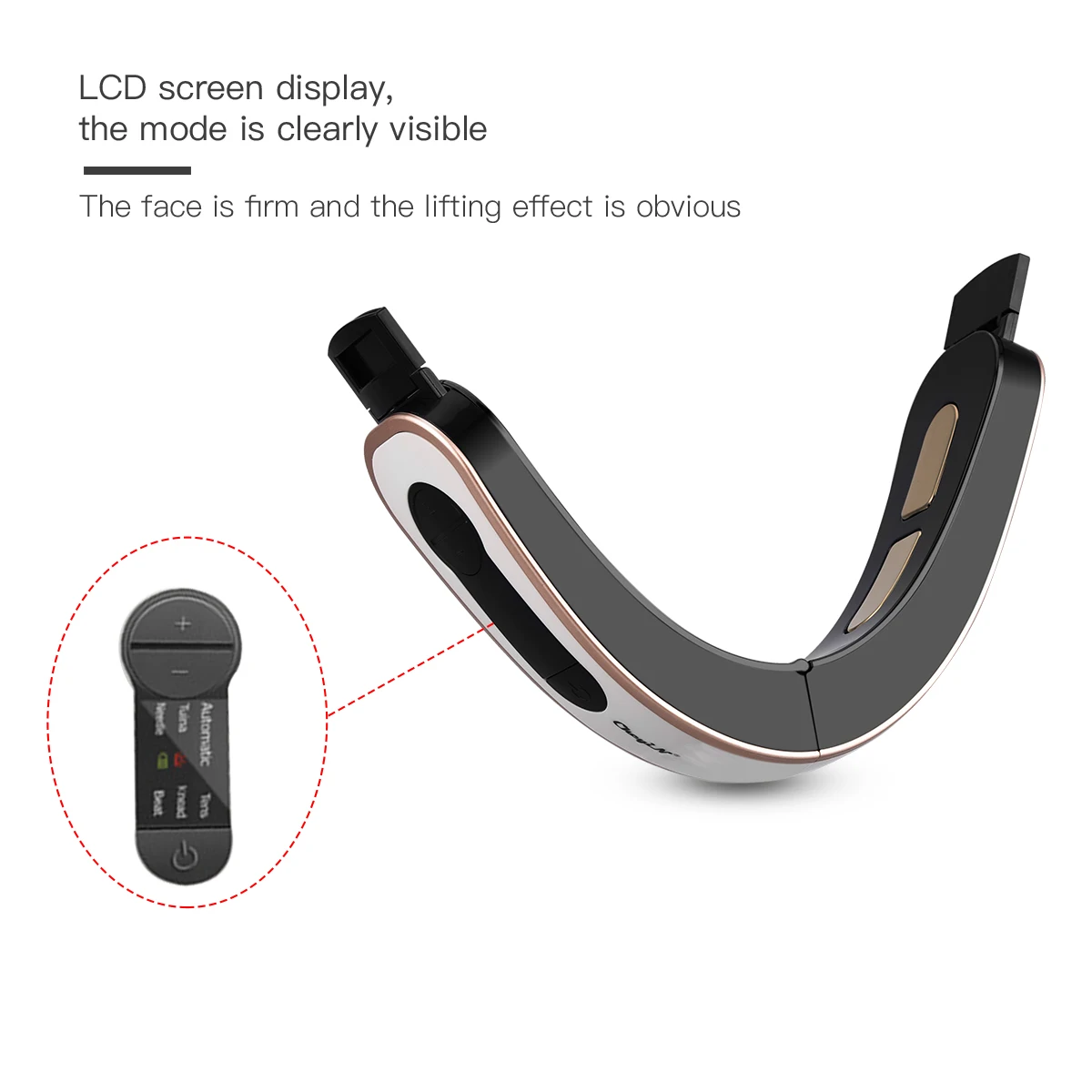 

Ckeyin Electric V Face Lifting Belt Massager Shaper Ems Acupuncture Massage with Electrode Pads Skin Rejuvenation Firming 48