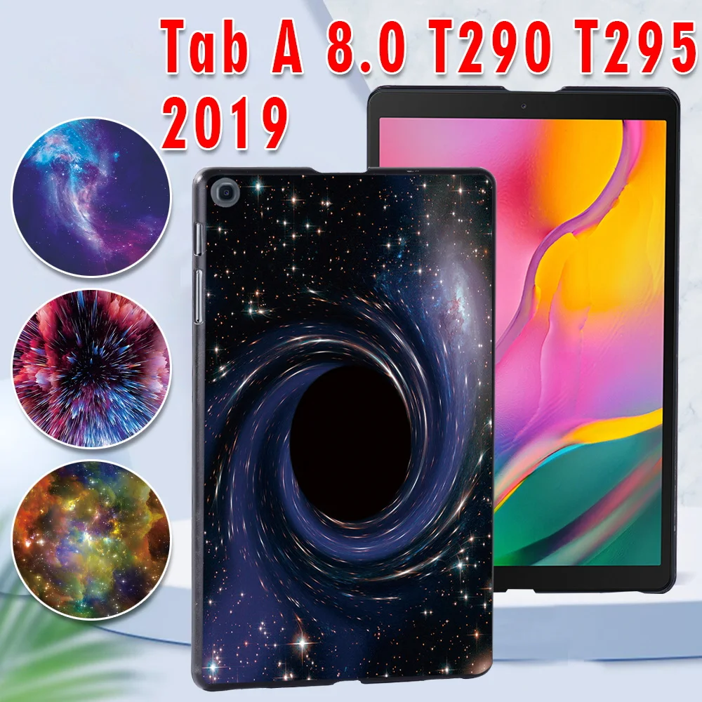 

Case for Samsung Galaxy Tab A 8.0 (2019) T290/T295 Hard Printed PC Plastic Protective back Tablet shell Cover + Free pen