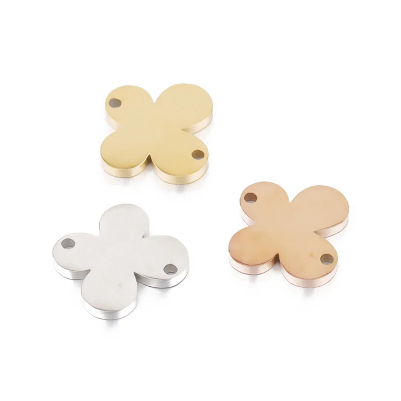 

Подвеска в виде цветка клевера, из нержавеющей стали, 5 шт./лот